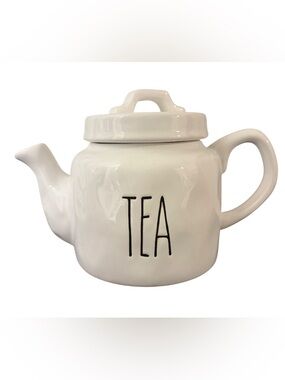 Blue Harbor White Ceramic Teapot with Lid
